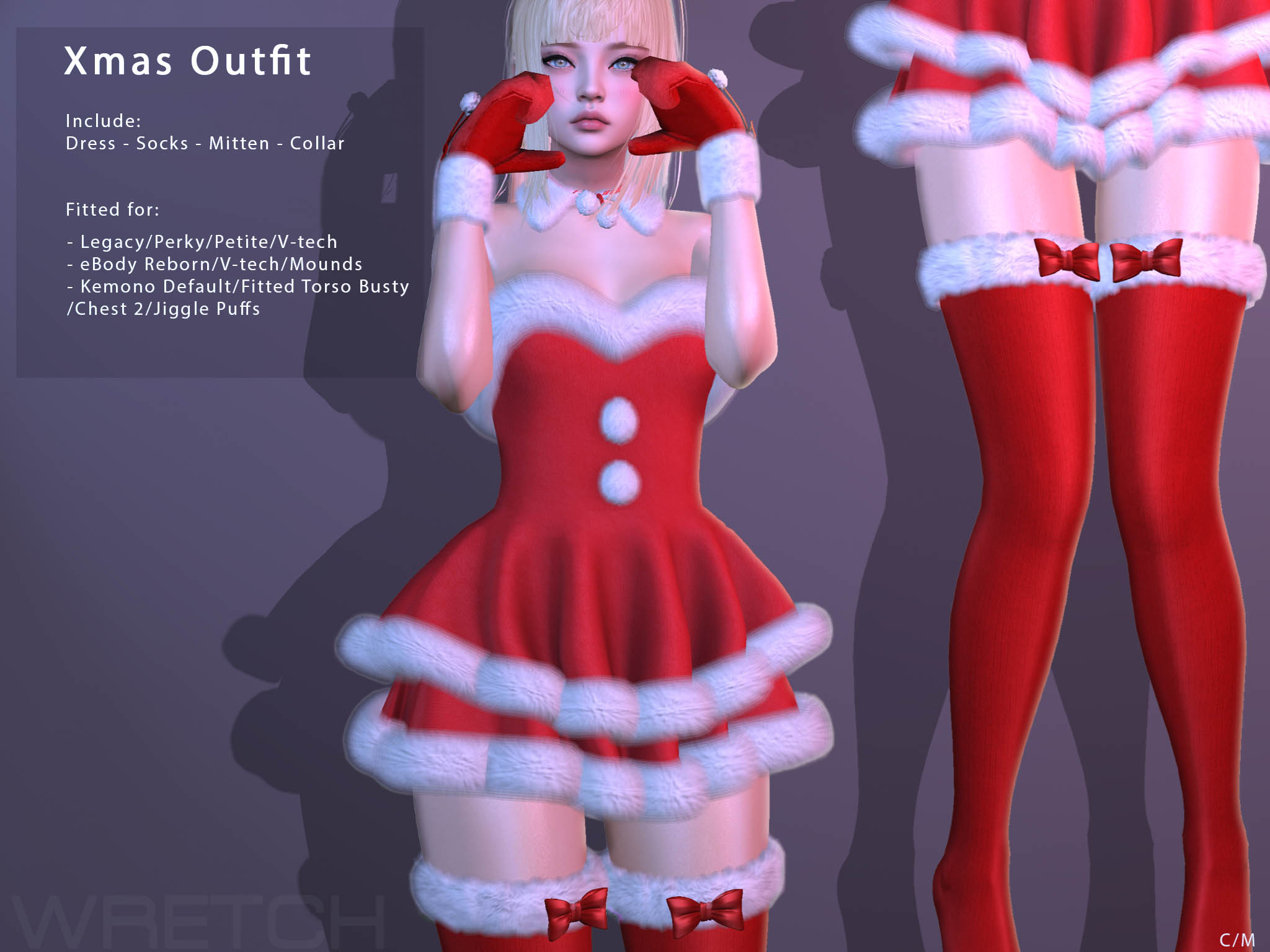 Wretch xmas outfit second life